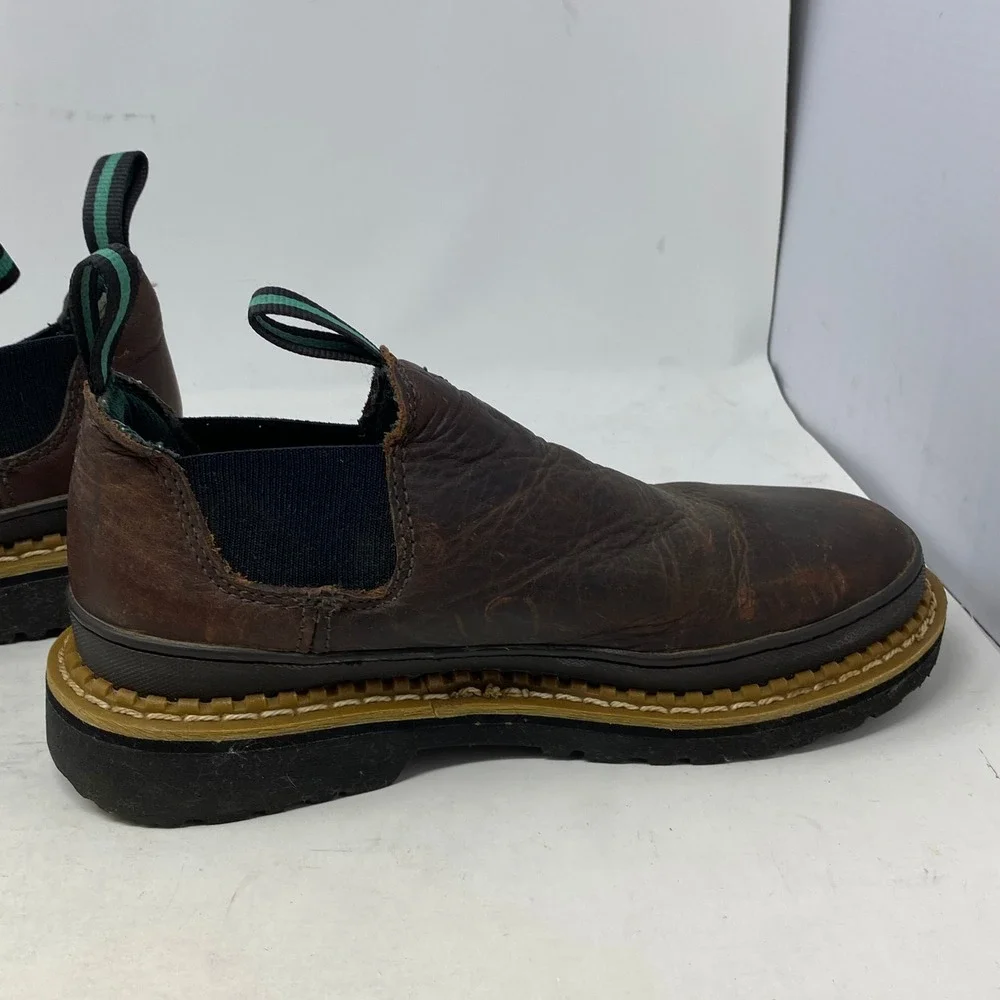 Georgia Boot Giant Romeo Brown Leather Slip On Work Shoes GR262 Mens 6.5 M